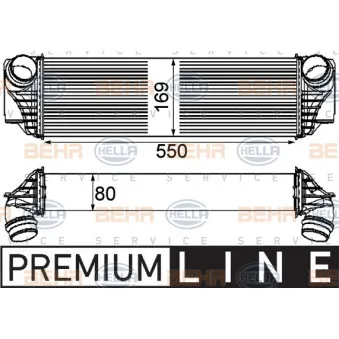 Intercooler, échangeur HELLA 8ML 376 746-421