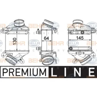 Intercooler, échangeur HELLA 8ML 376 746-441