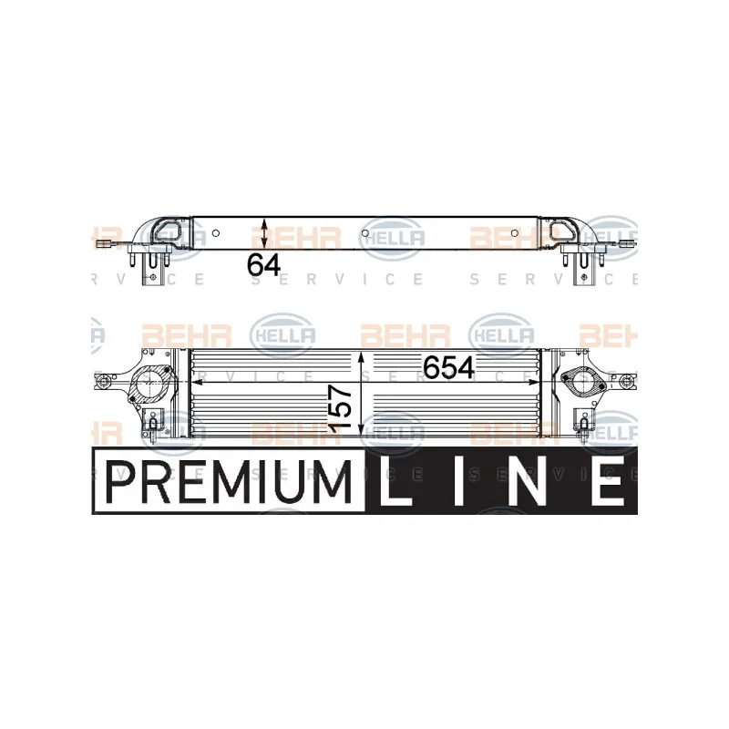 Intercooler, échangeur HELLA 8ML 376 746-611