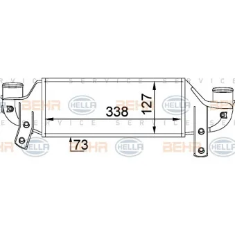 Intercooler, échangeur HELLA 8ML 376 746-621