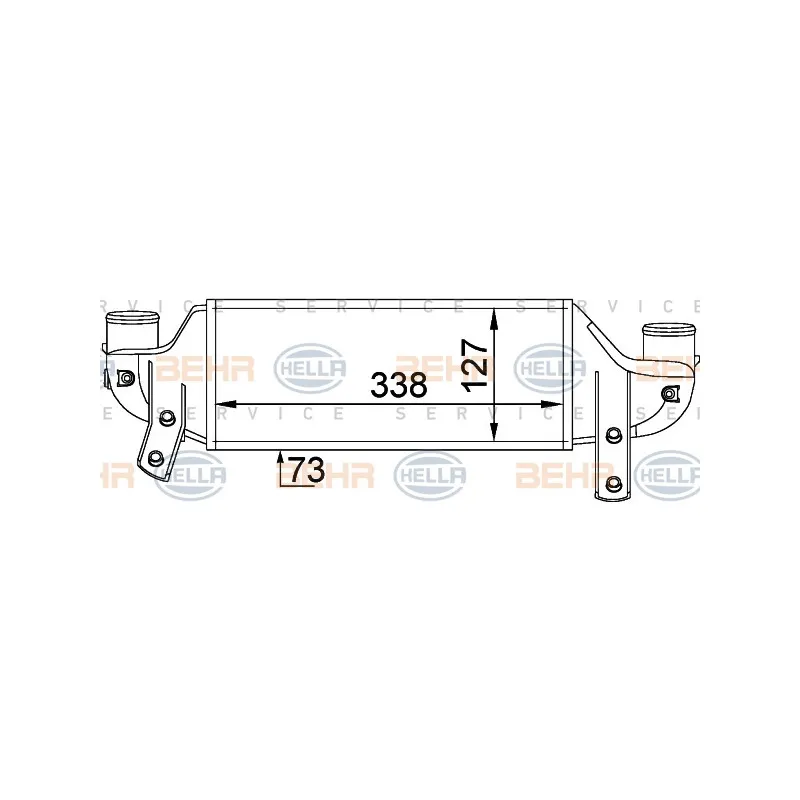 Intercooler, échangeur HELLA 8ML 376 746-621
