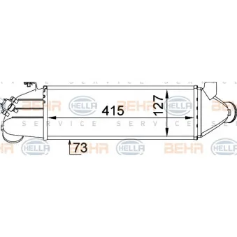 Intercooler, échangeur HELLA 8ML 376 746-631