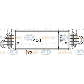 Intercooler, échangeur HELLA 8ML 376 746-651