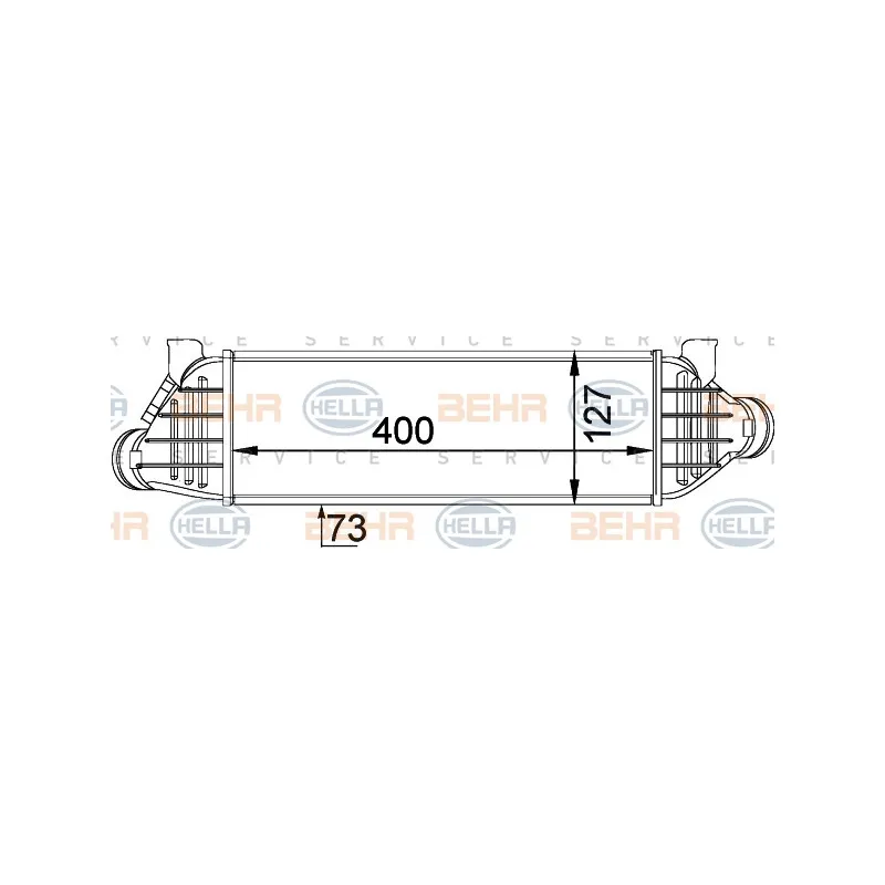 Intercooler, échangeur HELLA 8ML 376 746-651