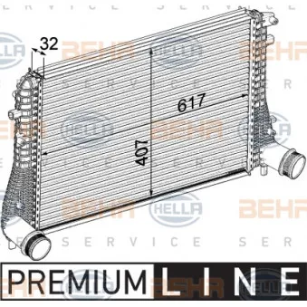 Intercooler, échangeur HELLA 8ML 376 746-721