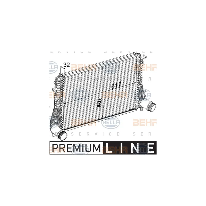 Intercooler, échangeur HELLA 8ML 376 746-721
