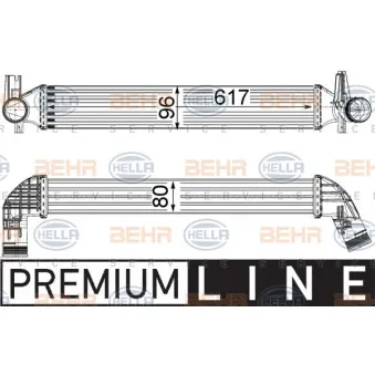 Intercooler, échangeur HELLA 8ML 376 749-831