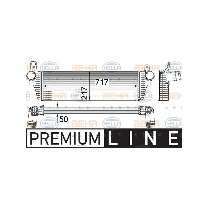 Intercooler, échangeur HELLA 8ML 376 755-471