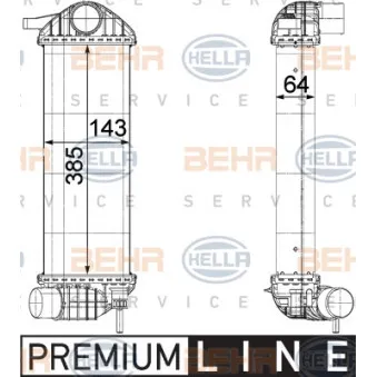 Intercooler, échangeur HELLA 8ML 376 755-541
