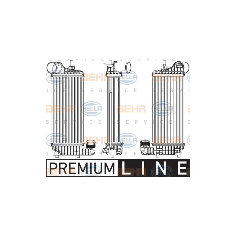 Intercooler, échangeur HELLA 8ML 376 755-601