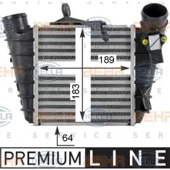 Intercooler, échangeur HELLA 8ML 376 760-581
