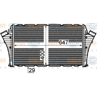 Intercooler, échangeur HELLA 8ML 376 760-661