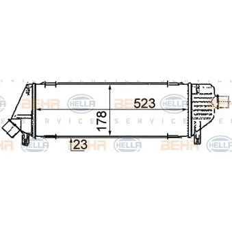 Intercooler, échangeur HELLA 8ML 376 760-671