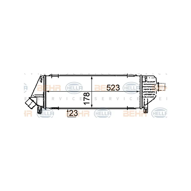 Intercooler, échangeur HELLA 8ML 376 760-671