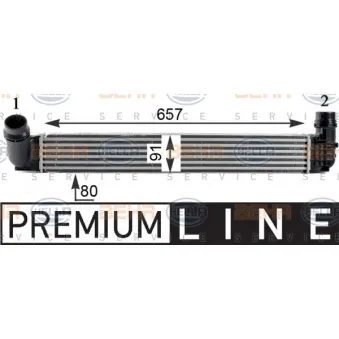 Intercooler, échangeur HELLA 8ML 376 760-761