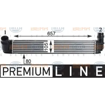 Intercooler, échangeur HELLA 8ML 376 760-771