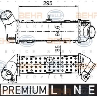 Intercooler, échangeur HELLA 8ML 376 765-171