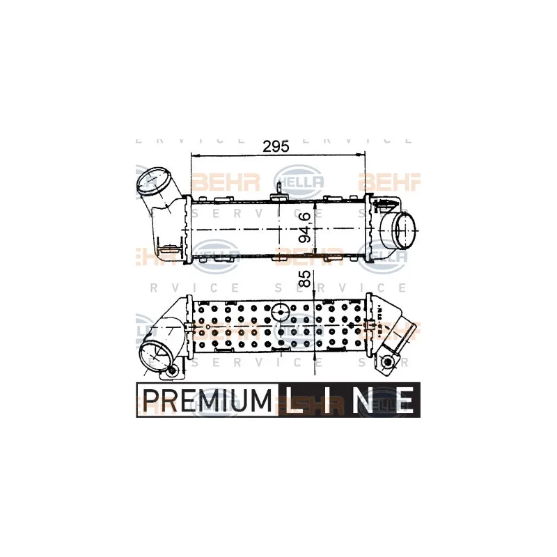 Intercooler, échangeur HELLA 8ML 376 765-171