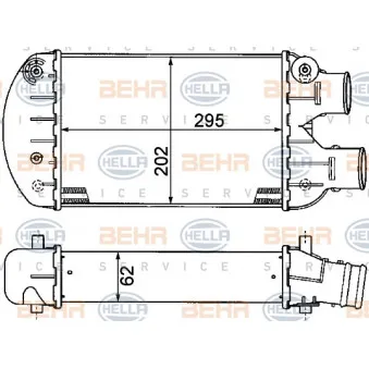 Intercooler, échangeur HELLA 8ML 376 776-271