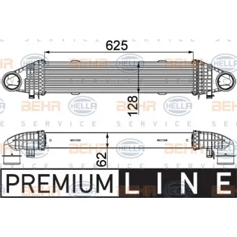 Intercooler, échangeur HELLA 8ML 376 777-111