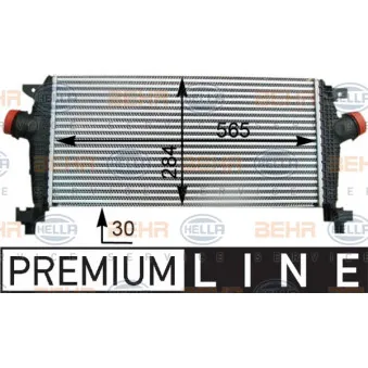 Intercooler, échangeur HELLA 8ML 376 777-261