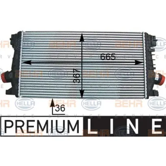 Intercooler, échangeur HELLA 8ML 376 777-281