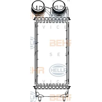 Intercooler, échangeur HELLA 8ML 376 777-351