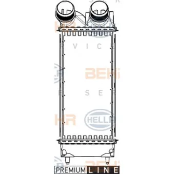 Intercooler, échangeur HELLA 8ML 376 777-361