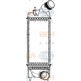 Intercooler, échangeur HELLA 8ML 376 777-411