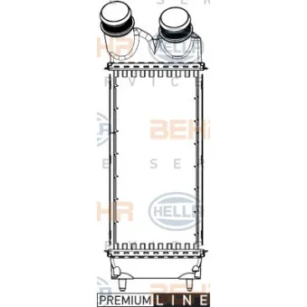 Intercooler, échangeur HELLA 8ML 376 777-421