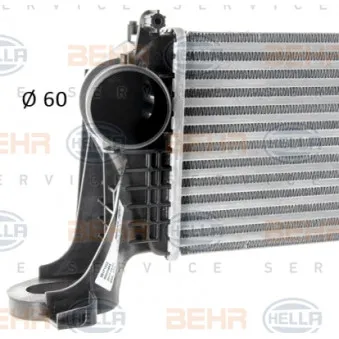 Intercooler, échangeur HELLA 8ML 376 777-511