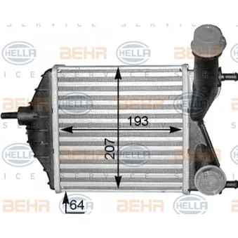 Intercooler, échangeur HELLA 8ML 376 783-551