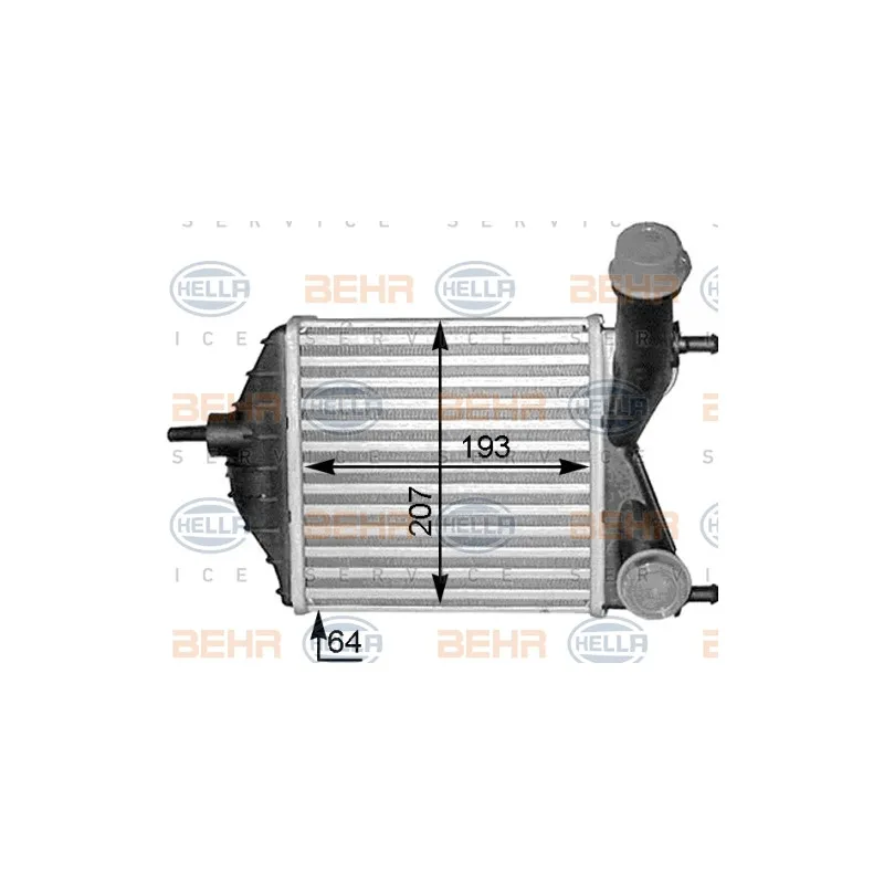 Intercooler, échangeur HELLA 8ML 376 783-551