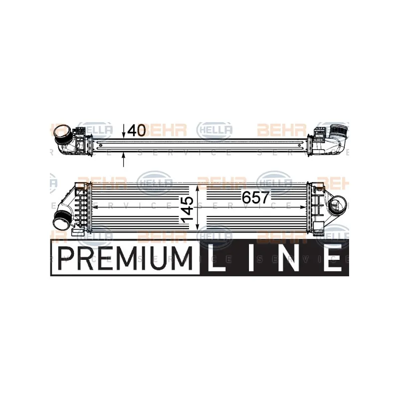 Intercooler, échangeur HELLA 8ML 376 791-761