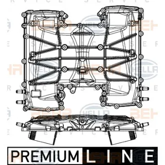 Intercooler, échangeur HELLA 8ML 376 794-021