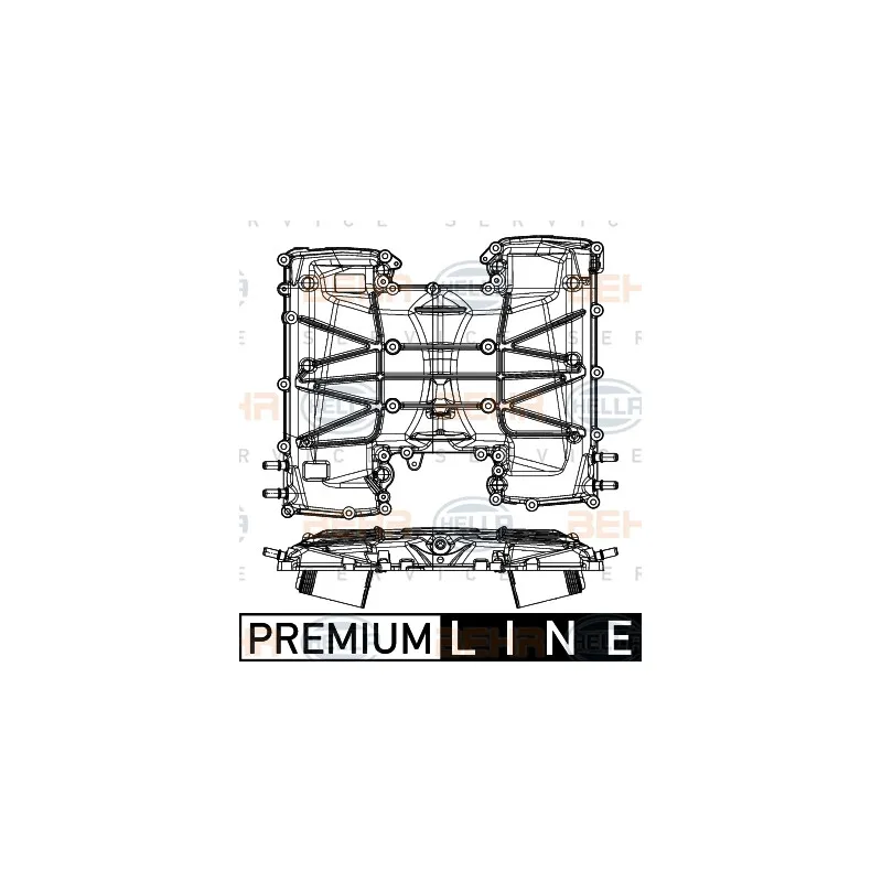 Intercooler, échangeur HELLA 8ML 376 794-021