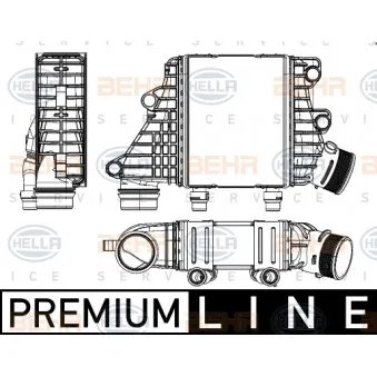 Intercooler, échangeur HELLA 8ML 376 795-141