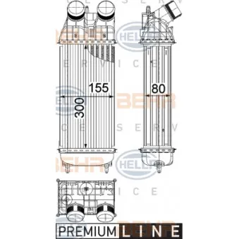 Intercooler, échangeur HELLA 8ML 376 822-241