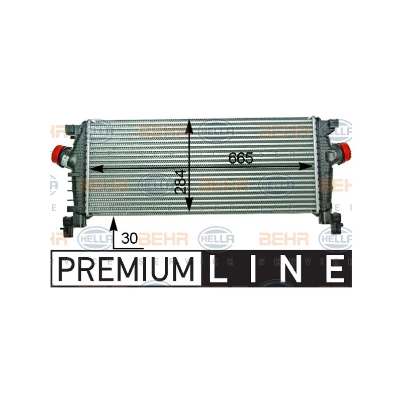 Intercooler, échangeur HELLA 8ML 376 910-211