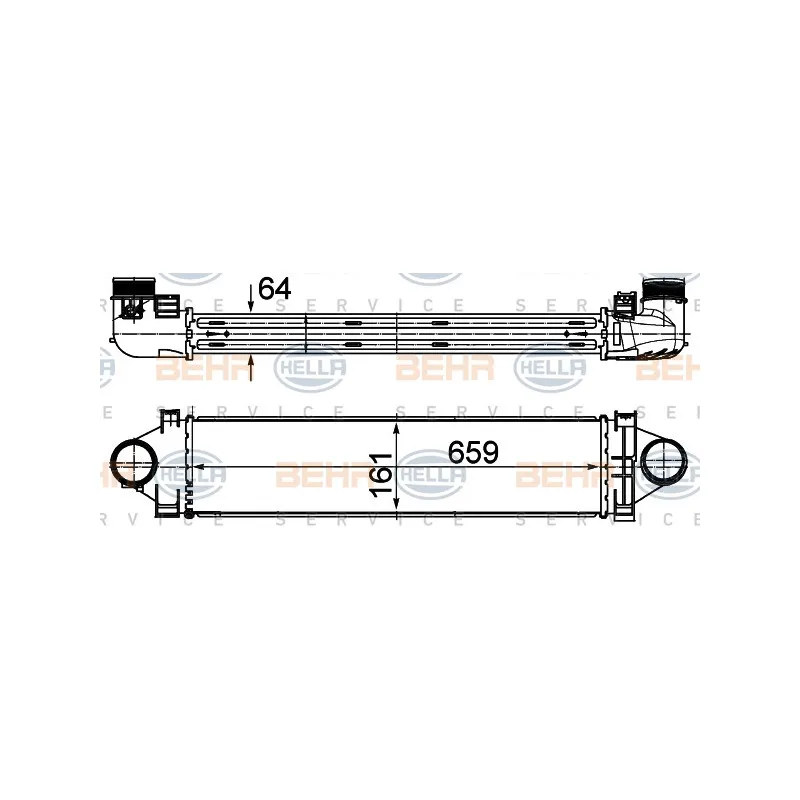 Intercooler, échangeur HELLA 8ML 376 988-244