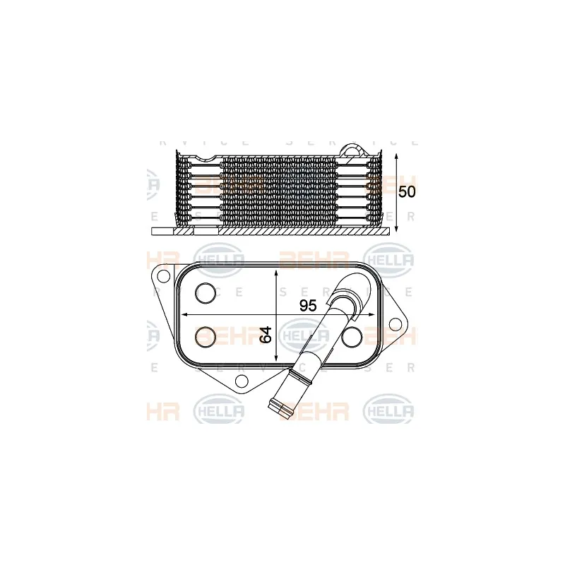 Radiateur d'huile HELLA 8MO 376 714-804