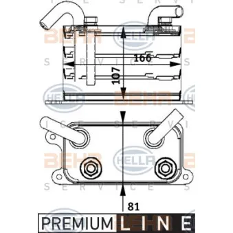 Radiateur d'huile HELLA 8MO 376 729-631