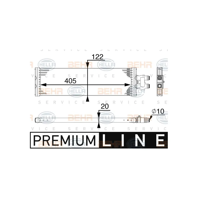 Radiateur d'huile de boîte automatique HELLA 8MO 376 745-521