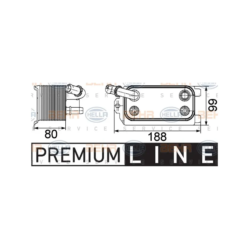 Radiateur d'huile de boîte automatique HELLA 8MO 376 747-161