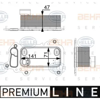 Radiateur d'huile HELLA 8MO 376 747-421