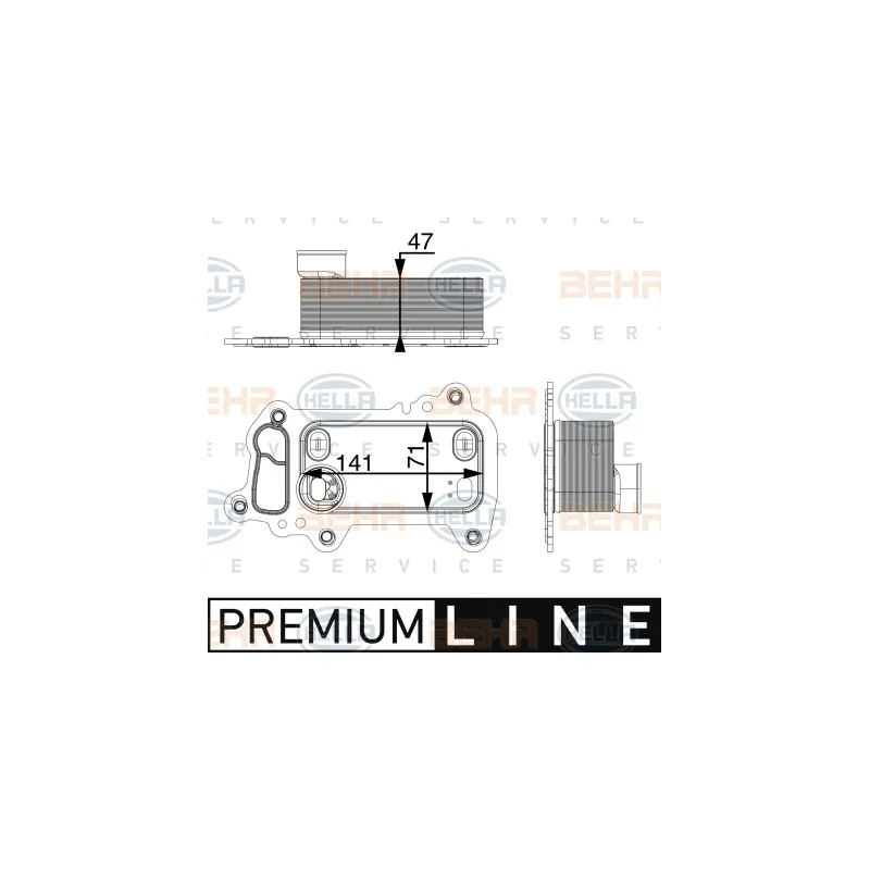 Radiateur d'huile HELLA 8MO 376 747-421