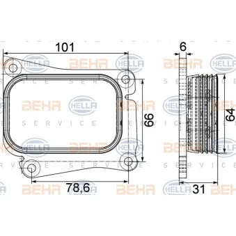 Radiateur d'huile HELLA 8MO 376 756-734
