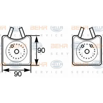 Radiateur d'huile HELLA 8MO 376 778-001
