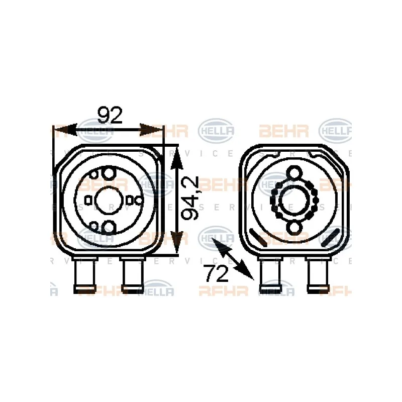 Radiateur d'huile HELLA 8MO 376 778-041