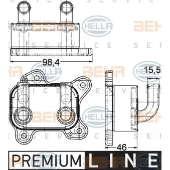 Radiateur d'huile HELLA 8MO 376 780-601